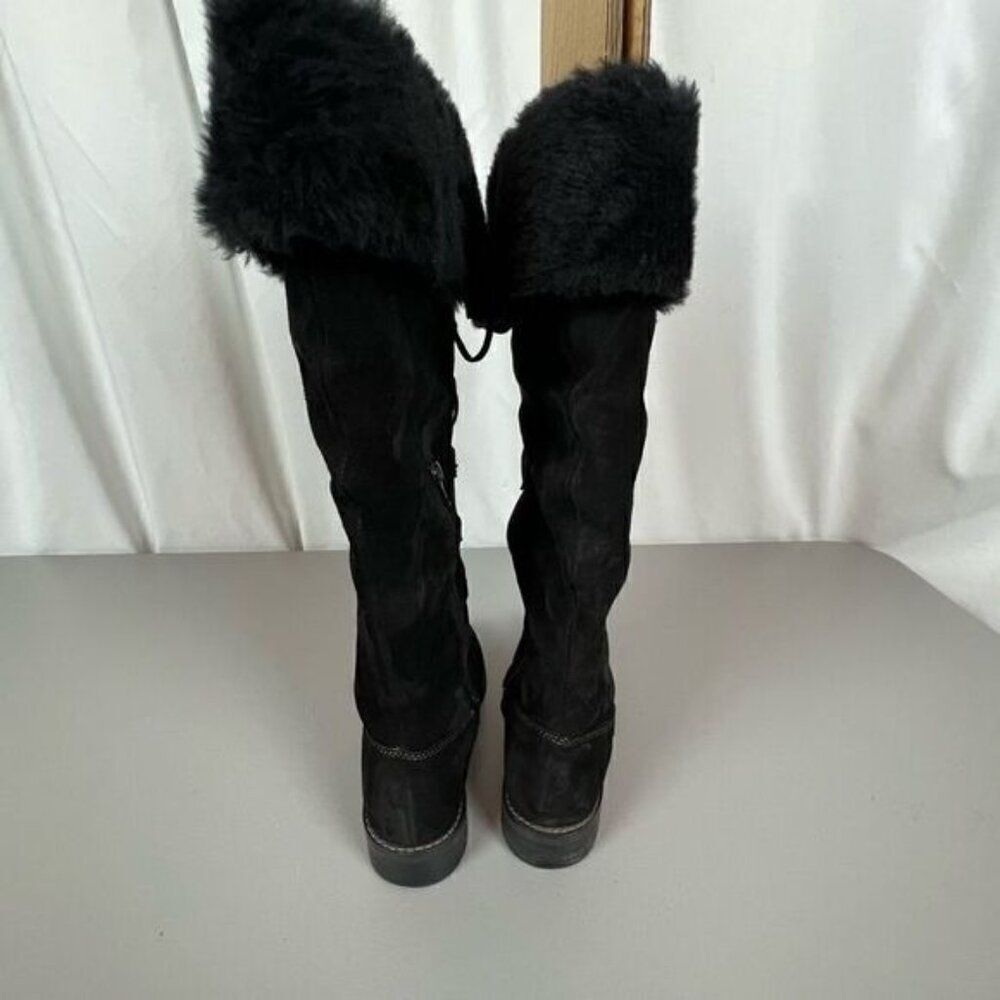 SOFFT WOMENS HIGH CALF SUEDE LACE UP BOOT BLACK SIZE 7M - Picture 7 of 13